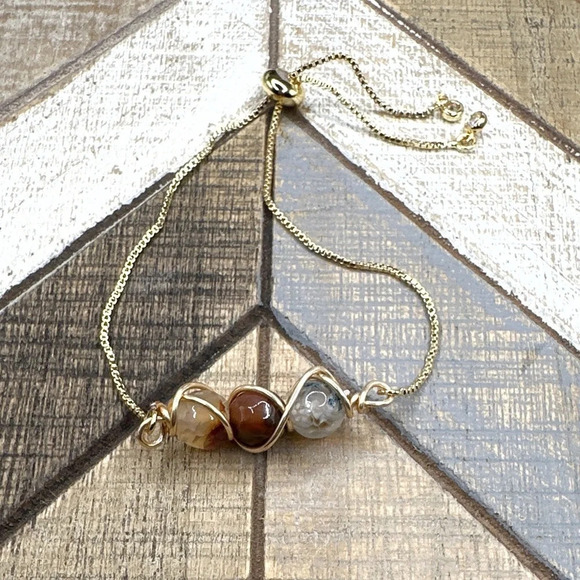 White and red crazy lace agate ring/happy ring/protection for Aries - Picture 11 of 12